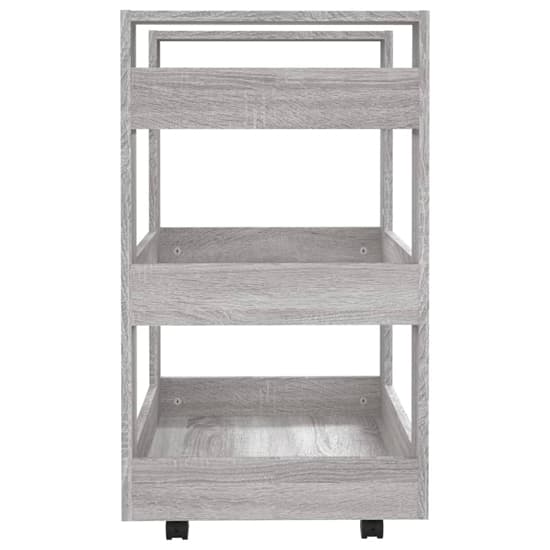 Belicia Wooden Kitchen Trolley With 3 Shelves In Grey Sonoma Oak_5