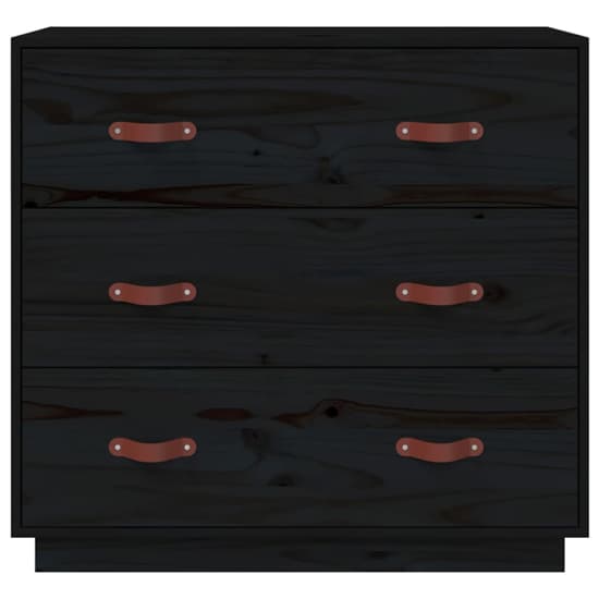 Belint Solid Pine Wood Chest Of 3 Drawers In Black_4
