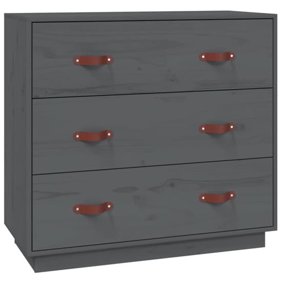 Belint Solid Pine Wood Chest Of 3 Drawers In Grey_3
