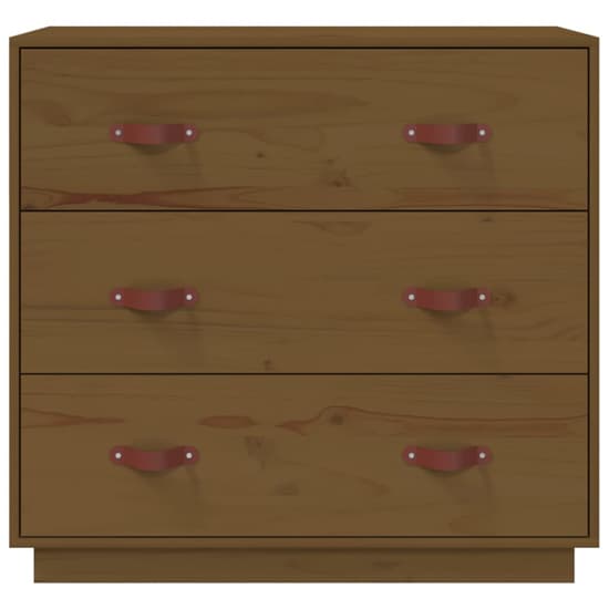 Belint Solid Pine Wood Chest Of 3 Drawers In Honey Brown_4