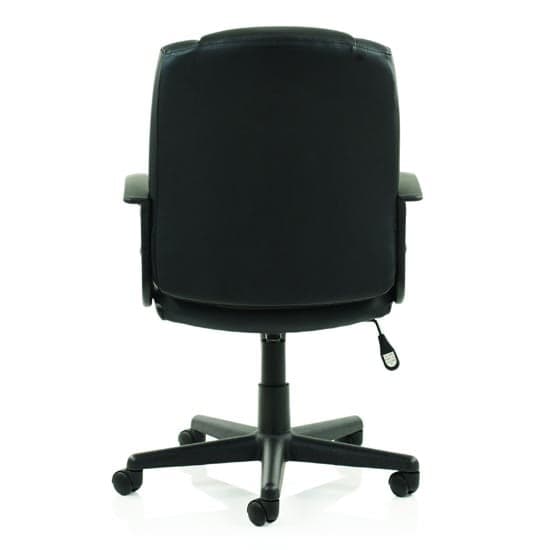 Bella Leather Executive Office Chair In Black With Arms_3