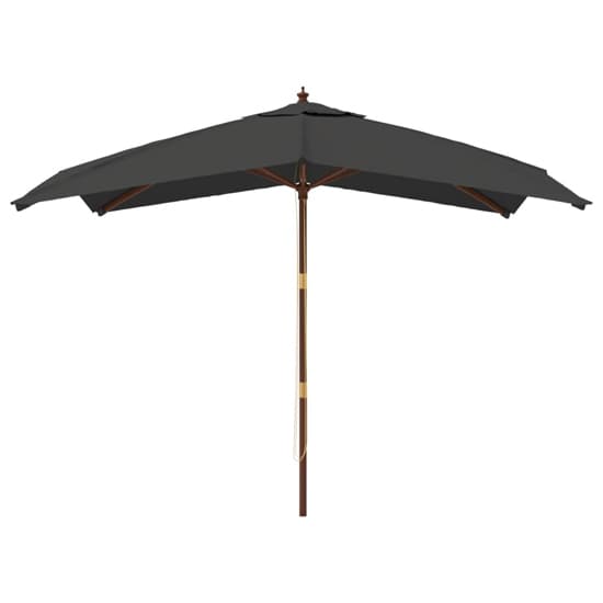 Belle Fabric Garden Parasol In Anthracite With Wooden Pole_3
