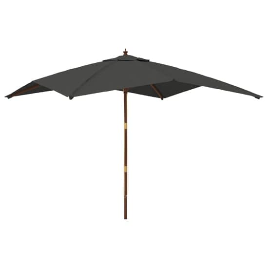 Belle Fabric Garden Parasol In Anthracite With Wooden Pole_2