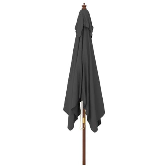Belle Fabric Garden Parasol In Anthracite With Wooden Pole_4