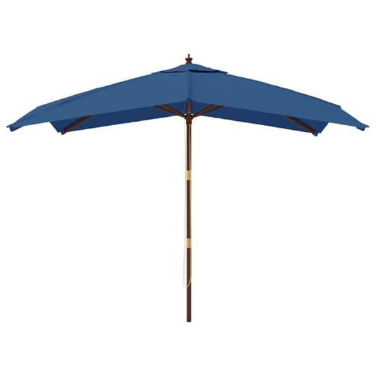 Belle Fabric Garden Parasol In Azure Blue With Wooden Pole_3