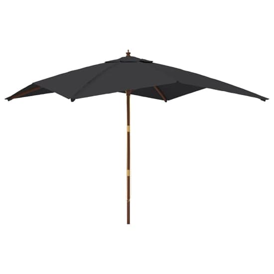 Belle Fabric Garden Parasol In Black With Wooden Pole_2