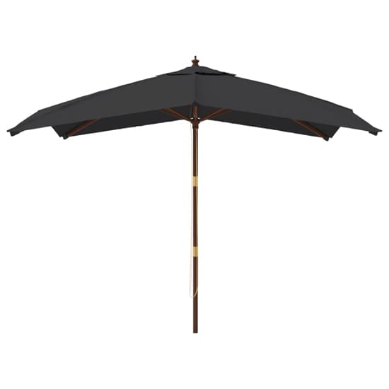 Belle Fabric Garden Parasol In Black With Wooden Pole_3