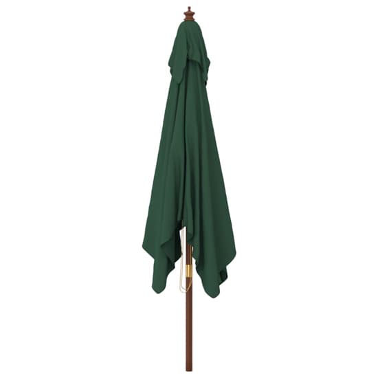 Belle Fabric Garden Parasol In Green With Wooden Pole_4