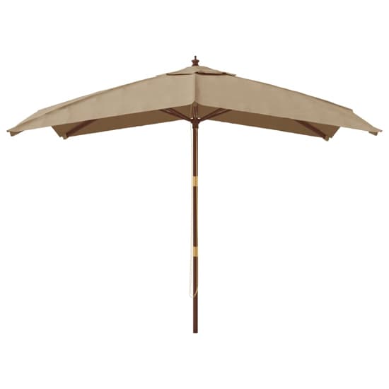 Belle Fabric Garden Parasol In Taupe With Wooden Pole_3