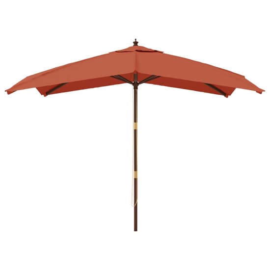 Belle Fabric Garden Parasol In Terracotta With Wooden Pole_3