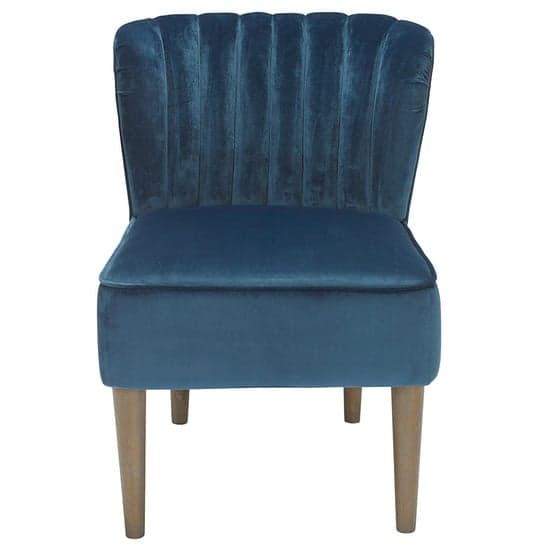 Belle Velvet Lounge Chair With Wooden Legs In Midnight Blue_2