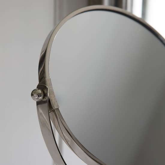 Belleville Vanity Mirror In Silver With White Marble Base_3