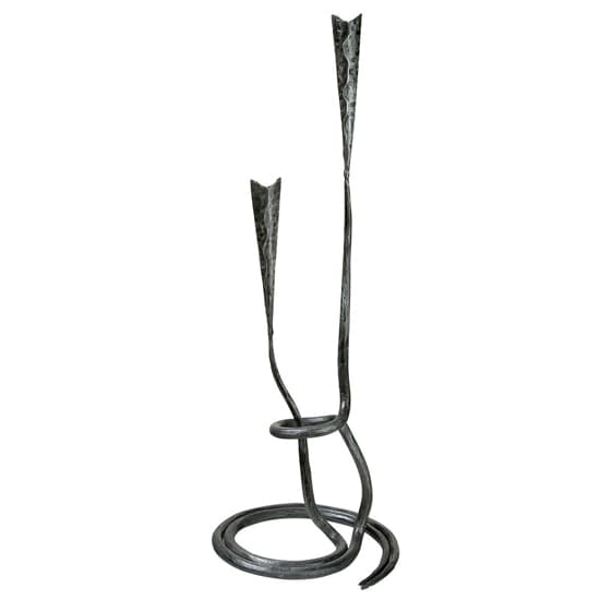 Bellona Iron 2 Flame Candleholder In Antique Black_2