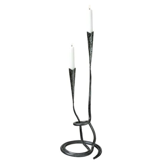Bellona Iron 2 Flame Candleholder In Antique Black_1