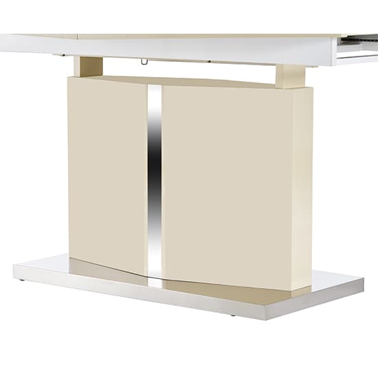Belmonte High Gloss Extending Dining Table Large In Cream_11