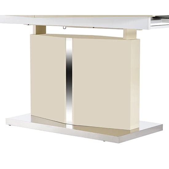 Belmonte High Gloss Extending Dining Table Large In Cream Furniture