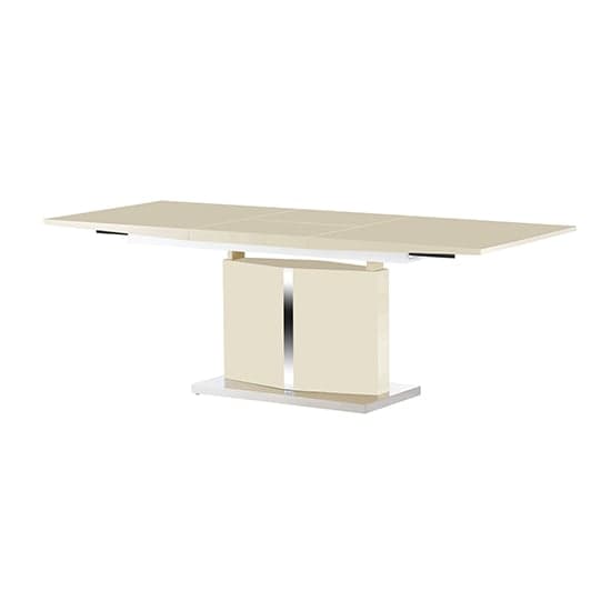 Belmonte High Gloss Extending Dining Table Large In Cream Furniture