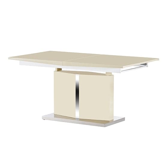 Belmonte High Gloss Extending Dining Table Large In Cream Furniture