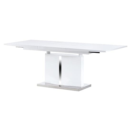 Belmonte High Gloss Extending Dining Table Large In White_5