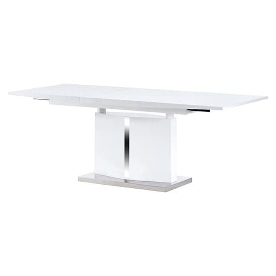 Belmonte High Gloss Extending Dining Table Large In White Furniture
