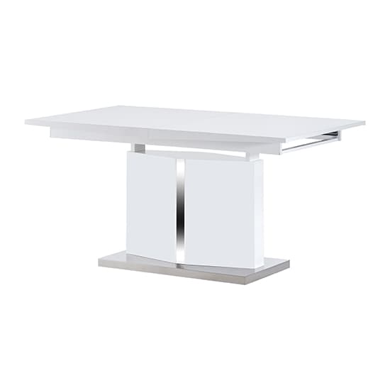 Belmonte High Gloss Extending Dining Table Large In White_6