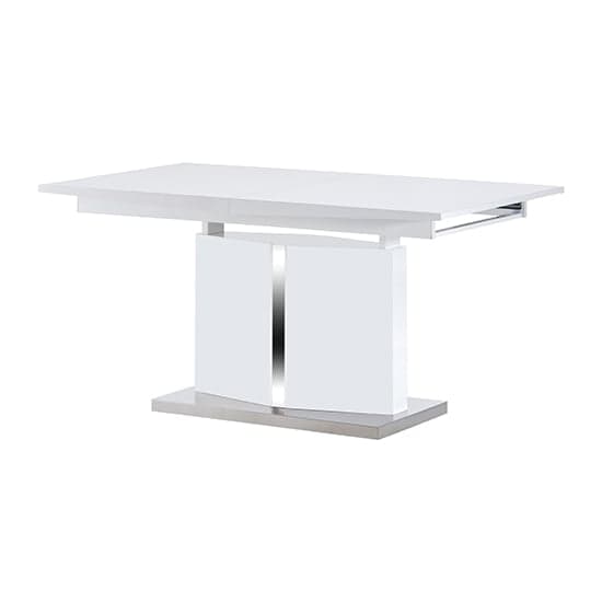 Belmonte High Gloss Extending Dining Table Large In White Furniture