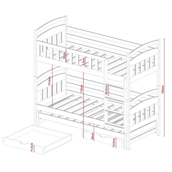 Beloit Bunk Bed And Trundle In Grey With Foam Mattresses Furniture in