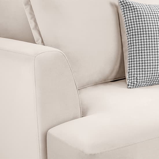 Beloit Fabric Left Hand Corner Sofa In Beige With Wooden Legs_3