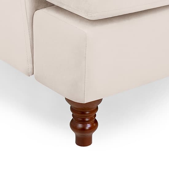 Beloit Fabric Left Hand Corner Sofa In Beige With Wooden Legs_5