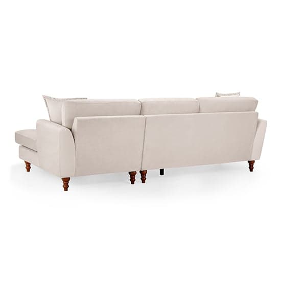 Beloit Fabric Right Hand Corner Sofa In Beige With Wooden Legs_2