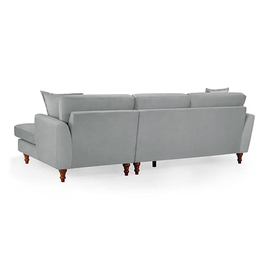 Beloit Fabric Right Hand Corner Sofa In Grey With Wooden Legs_2