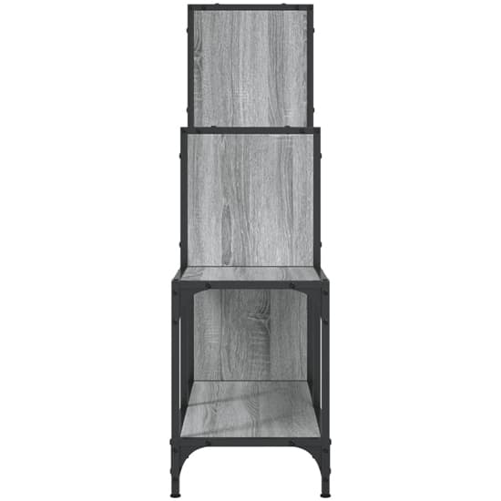Belper Wooden Bookcase With 6 Shelves In Grey Sonoma_4