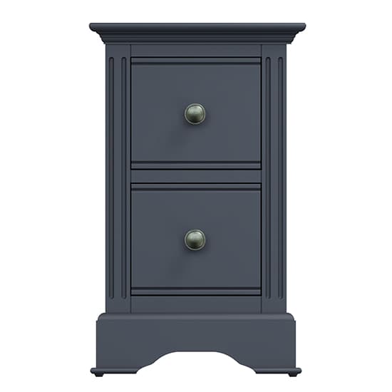 Belton Wooden 2 Drawers Bedside Cabinet In Midnight Grey_4