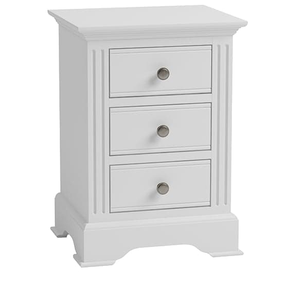 Belton Wooden 3 Drawers Bedside Cabinet In White_1