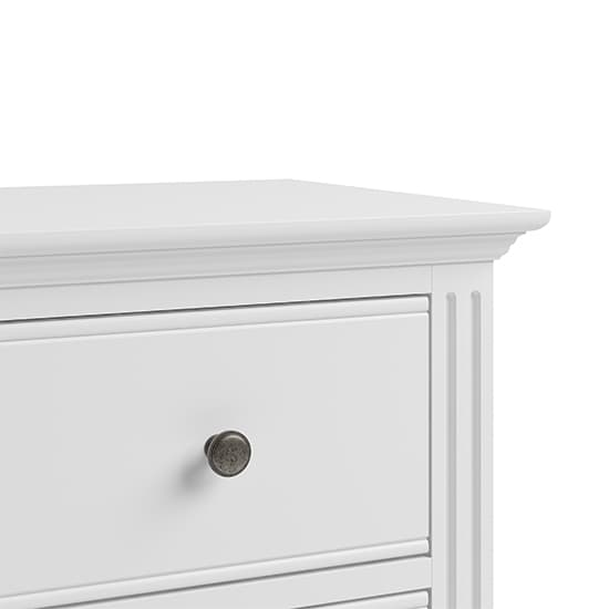 Belton Wooden Chest Of 5 Drawers In White_3
