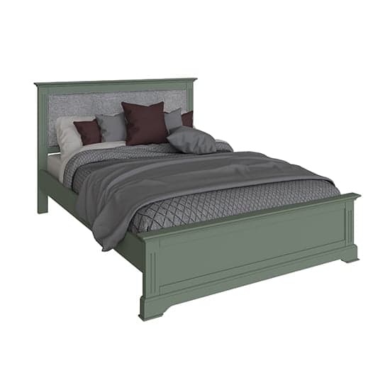 Belton Wooden King Size Bed In Cactus Green_2