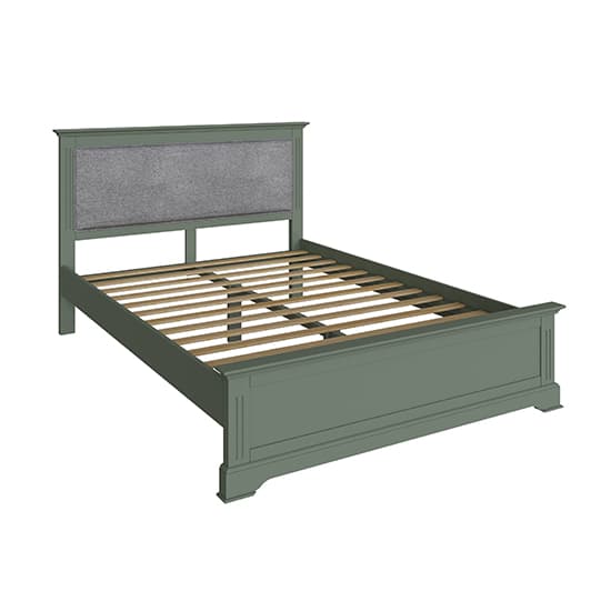 Belton Wooden King Size Bed In Cactus Green_3