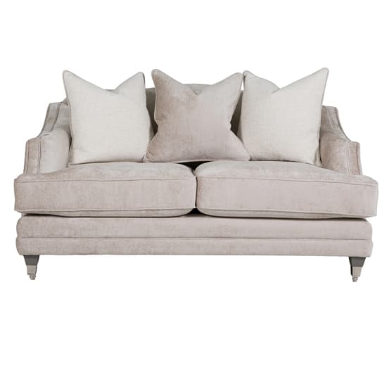 Belvedere Velvet 2 Seater Sofa In Mink With 3 Scatter Cushions_2
