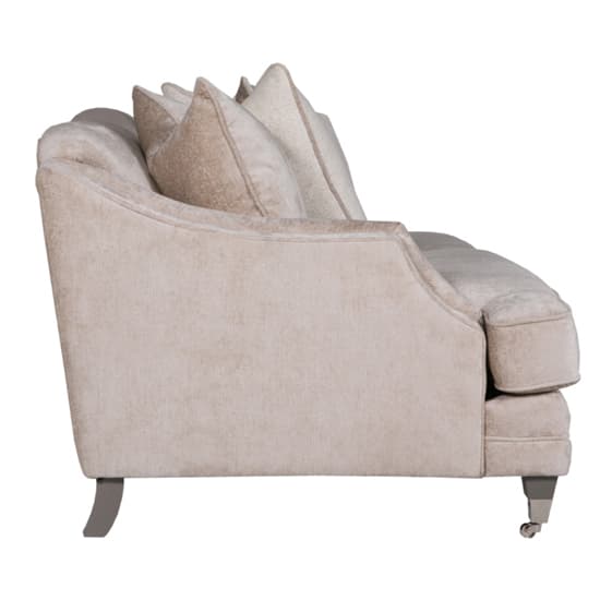 Belvedere Velvet 4 Seater Sofa In Mink With 5 Scatter Cushions_3