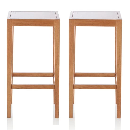 Belvidere Oak Wooden Counter Height Bar Stools In Pair_1