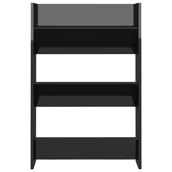Benicia Wall High Gloss Shoe Cabinet With 3 Shelves In Black_3