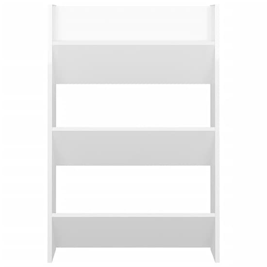 Benicia Wall High Gloss Shoe With 6 Shelves In White