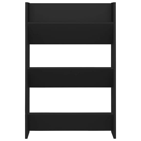 Benicia Wall Wooden Shoe Cabinet With 6 Shelves In Black_4