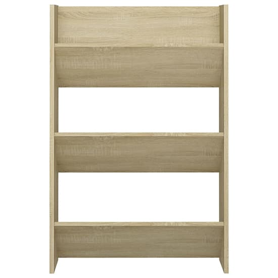 Benicia Wall Wooden Shoe With 6 Shelves In Sonoma Oak