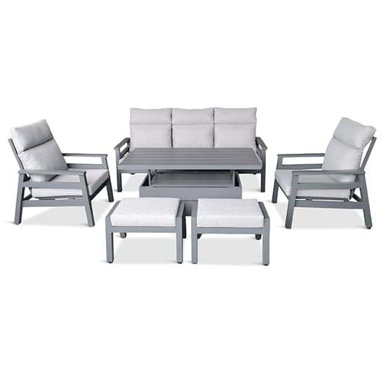 Benoit Aluminium Lounge Dining Set With Adjustable Table_4