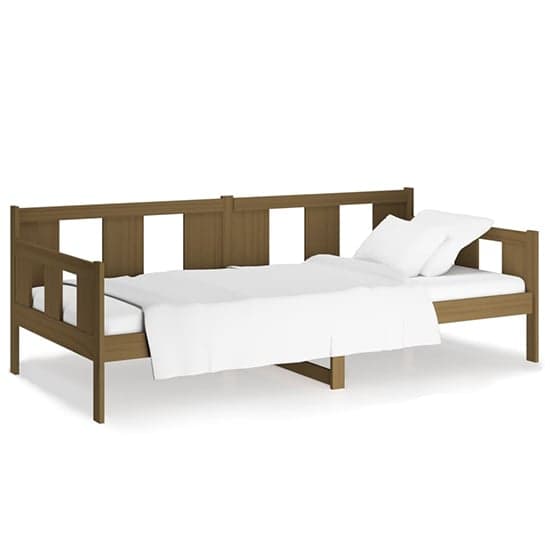 Bente Solid Pinewood Single Day Bed In Honey Brown_2