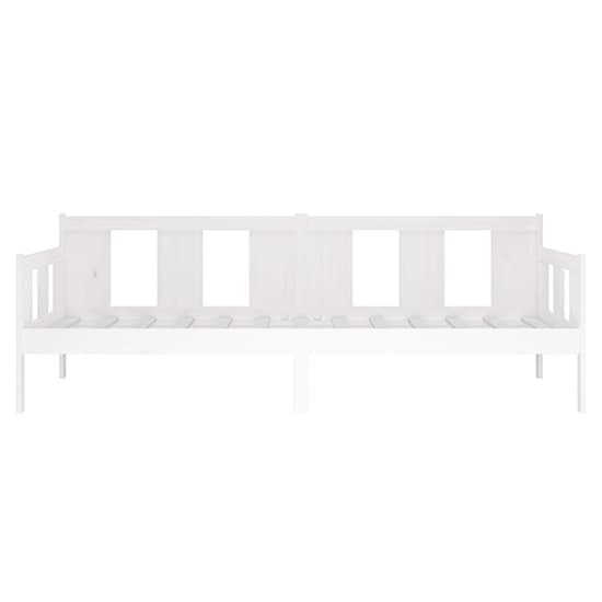 Bente Solid Pinewood Single Day Bed In White_4