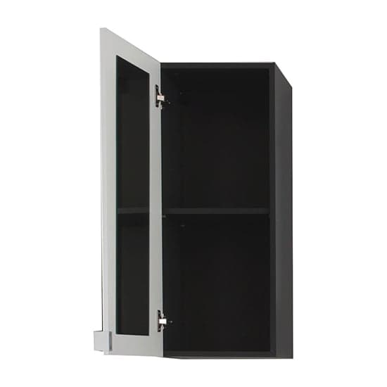 Bento Bathroom Wall Cabinet In Grey With Gloss White Fronts_2