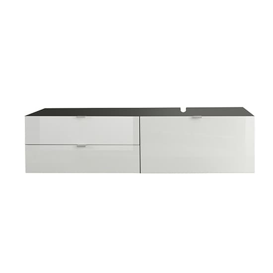 Bento Wall Hung Vanity Unit In Grey With Gloss White Fronts_4