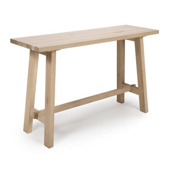 Bergen Wooden Rectangle Console Table In Light Oak_2